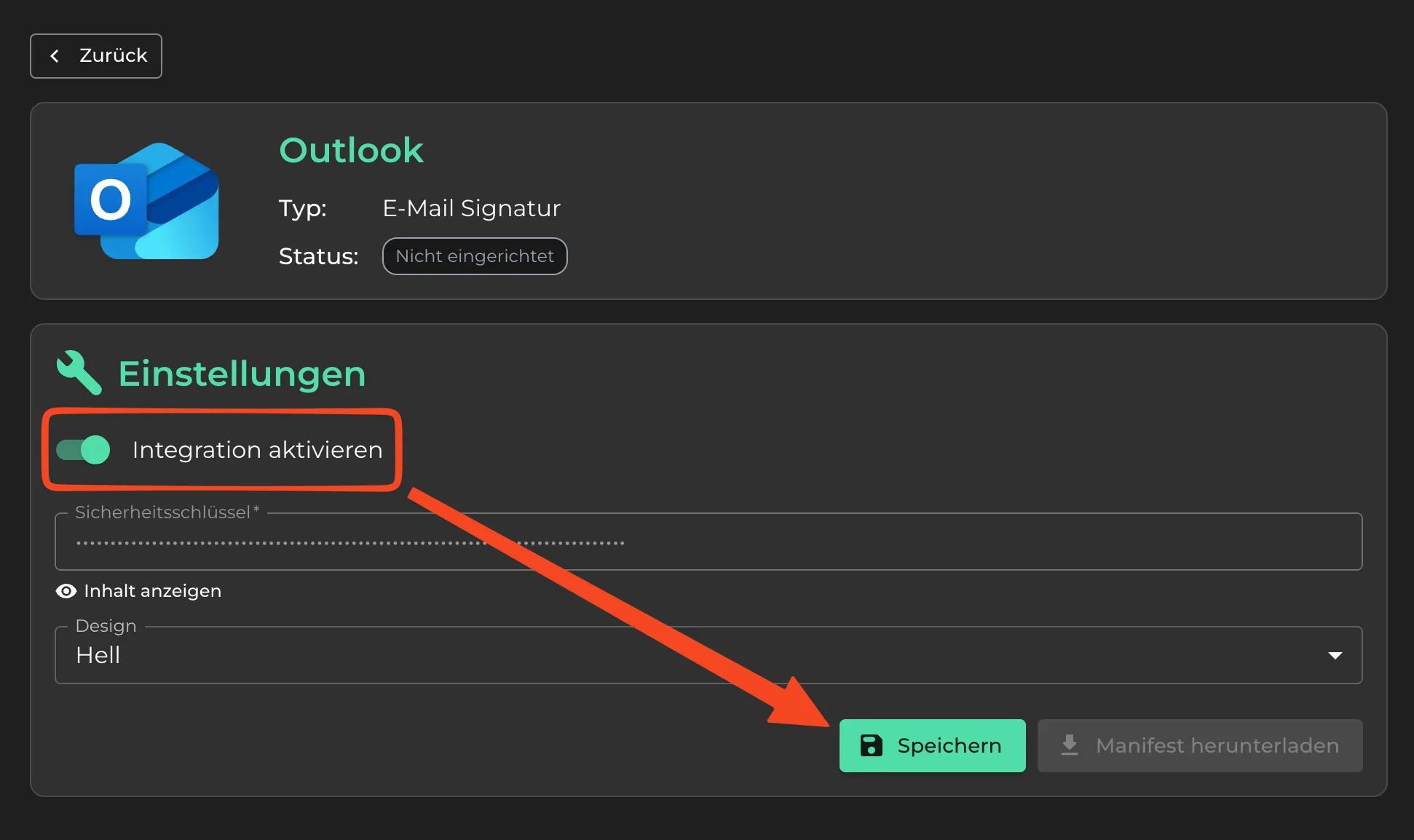 Integration aktivieren