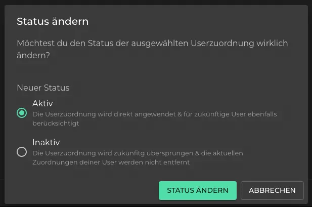 Status ändern